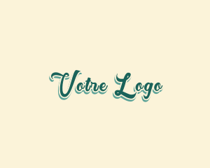 Retro Script Brand Logo