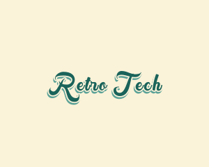 Retro Script Brand logo design