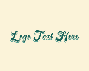 Retro Script Brand Logo