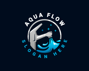 Waterworks - Faucet Water Plumbing logo design