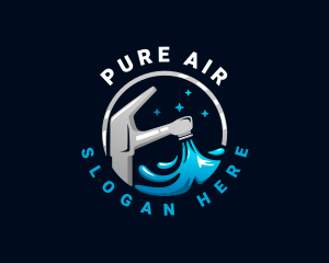 Faucet Water Plumbing logo design