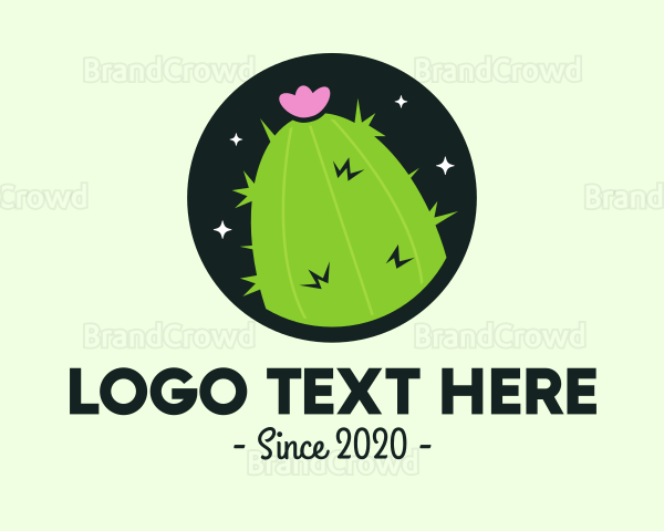 Cute Cactus Flower Logo