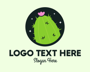 Cute Cactus Flower Logo