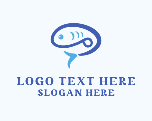 Blue Shark - Blue Fish logo design