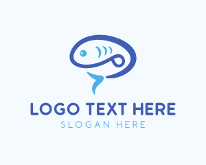 Seafood Restaurant - Blue Fish logo design