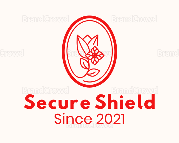 Red Tulip Badge Logo