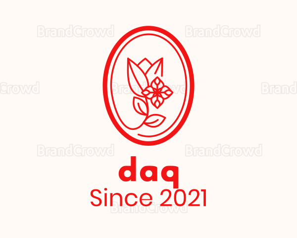 Red Tulip Badge Logo