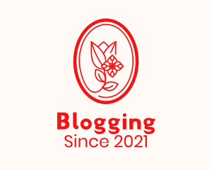 Event Styling - Red Tulip Badge logo design
