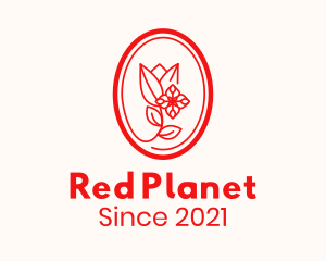 Red Tulip Badge logo design