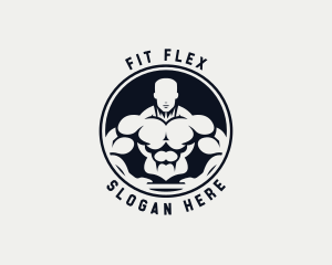 Bodybuilder Fitness Trainer logo design