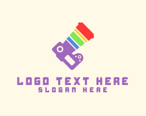 Gadget - Rainbow Camera Lens logo design