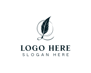 Stationery Feather Quill Logo