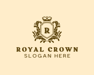 Wreath Royal Shield logo design