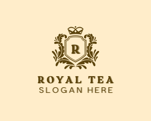 Wreath Royal Shield logo design