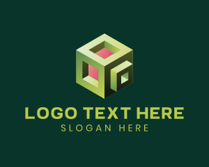 3d - 3D Esport Cube logo design