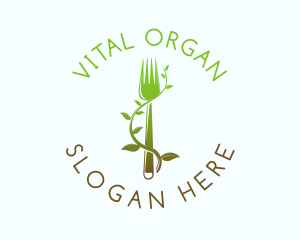 Organic Vine Fork logo design