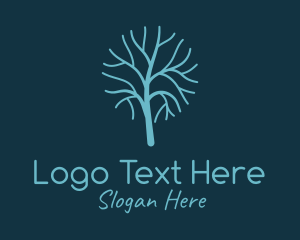 Freeze - Winter Leafless Tree logo design