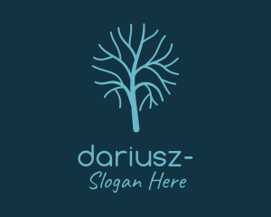 Freezing - Winter Leafless Tree logo design