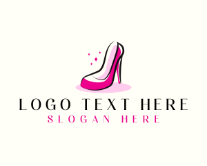Peep Toe - Elegant Women Shoe logo design