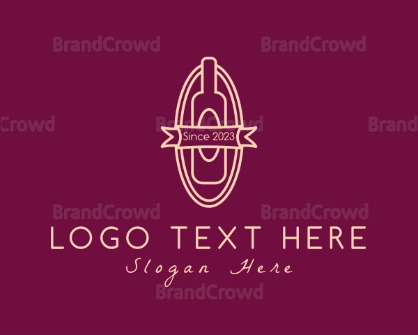 Wine Liquor Bottle Logo