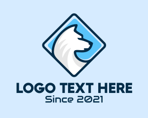 Zoo - Diamond White Wolf logo design