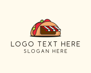Food Stall - Mexican Taco Food logo design
