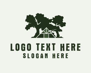 House - Tree House Nature logo design