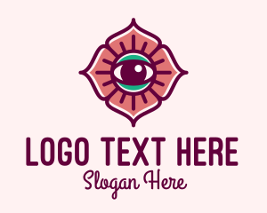 Magical - Spiritual Flower Eye logo design