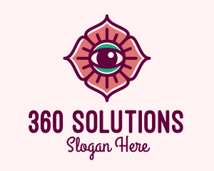 Spiritual Flower Eye logo design