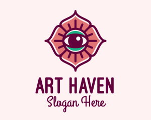 Spiritual Flower Eye logo design