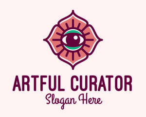 Spiritual Flower Eye logo design