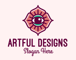 Spiritual Flower Eye logo design