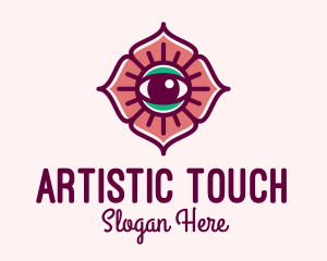 Spiritual Flower Eye logo design