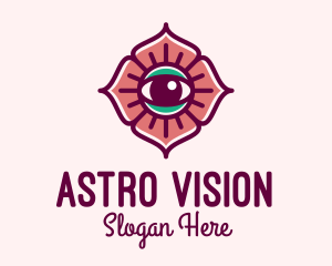 Spiritual Flower Eye logo design