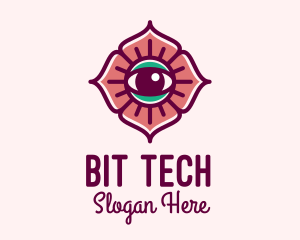 Spiritual Flower Eye logo design