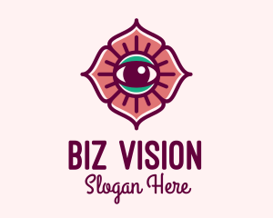 Spiritual Flower Eye logo design