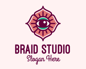 Spiritual Flower Eye logo design