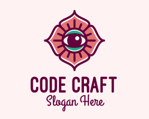 Spiritual Flower Eye logo design