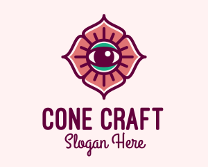 Spiritual Flower Eye logo design