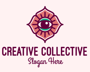 Spiritual Flower Eye logo design