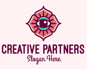 Spiritual Flower Eye logo design