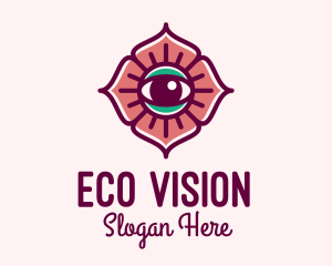 Spiritual Flower Eye logo design