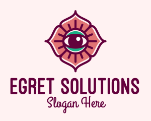 Spiritual Flower Eye logo design