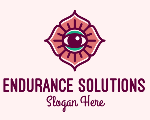 Spiritual Flower Eye logo design