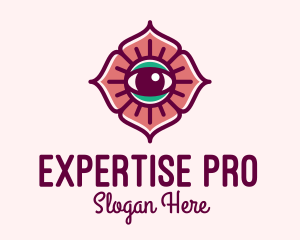 Spiritual Flower Eye logo design