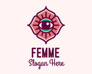 Spiritual Flower Eye logo design