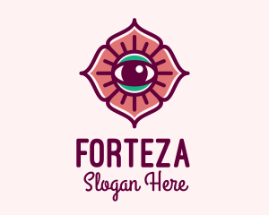 Spiritual Flower Eye logo design