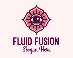 Spiritual Flower Eye logo design