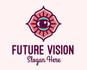 Spiritual Flower Eye logo design