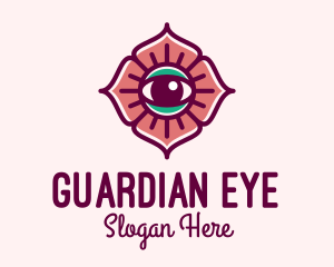 Spiritual Flower Eye logo design